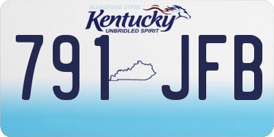 KY license plate 791JFB