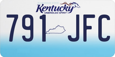 KY license plate 791JFC
