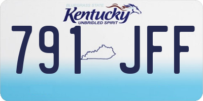 KY license plate 791JFF