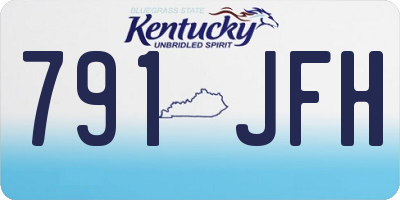 KY license plate 791JFH