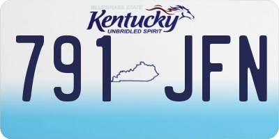 KY license plate 791JFN