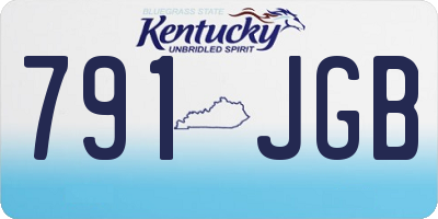 KY license plate 791JGB