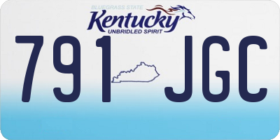 KY license plate 791JGC