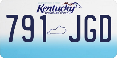 KY license plate 791JGD