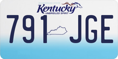 KY license plate 791JGE