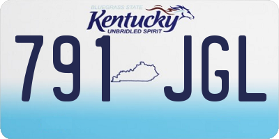 KY license plate 791JGL