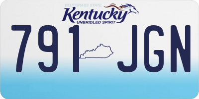 KY license plate 791JGN