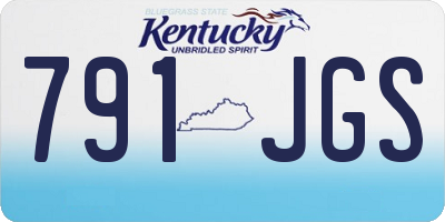 KY license plate 791JGS