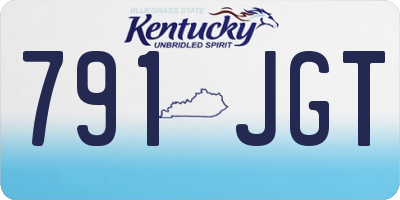 KY license plate 791JGT