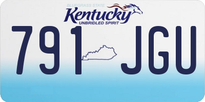 KY license plate 791JGU
