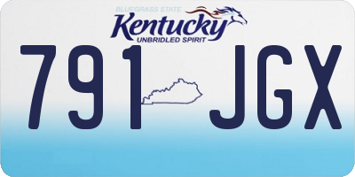 KY license plate 791JGX