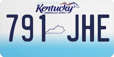 KY license plate 791JHE