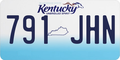 KY license plate 791JHN