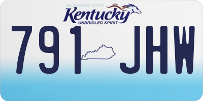 KY license plate 791JHW