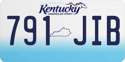 KY license plate 791JIB