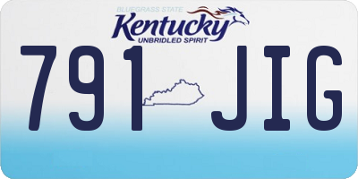 KY license plate 791JIG
