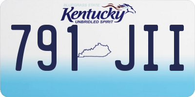 KY license plate 791JII