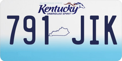 KY license plate 791JIK
