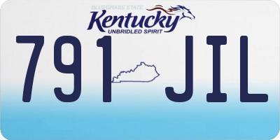 KY license plate 791JIL