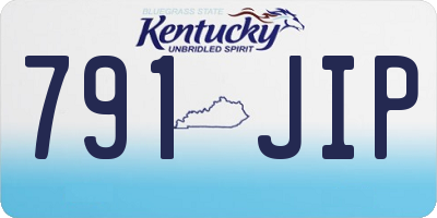 KY license plate 791JIP