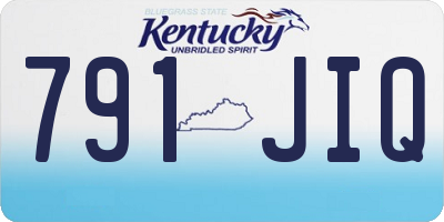 KY license plate 791JIQ
