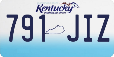 KY license plate 791JIZ
