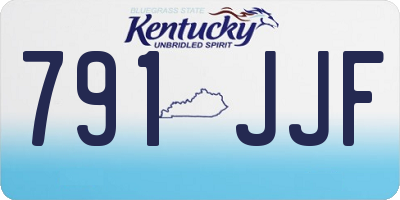 KY license plate 791JJF