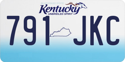 KY license plate 791JKC