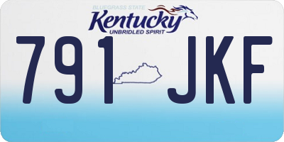 KY license plate 791JKF