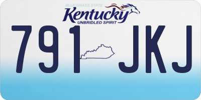 KY license plate 791JKJ