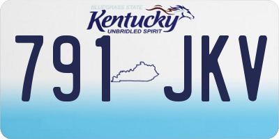 KY license plate 791JKV