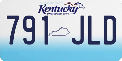 KY license plate 791JLD