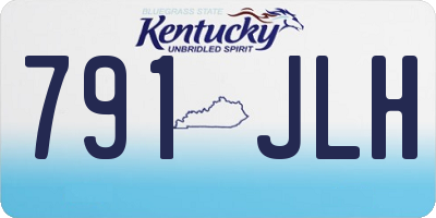 KY license plate 791JLH