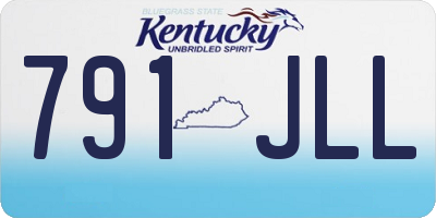 KY license plate 791JLL