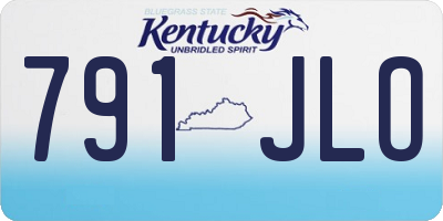 KY license plate 791JLO