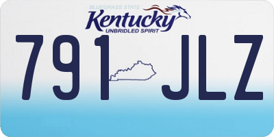 KY license plate 791JLZ