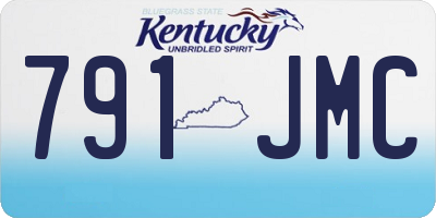 KY license plate 791JMC