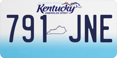 KY license plate 791JNE