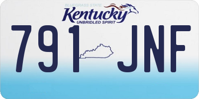 KY license plate 791JNF