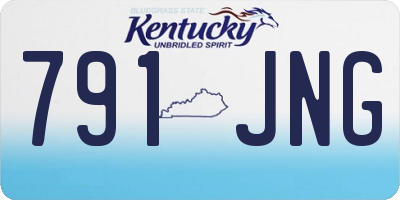 KY license plate 791JNG