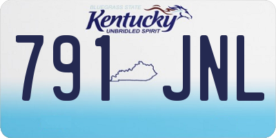 KY license plate 791JNL
