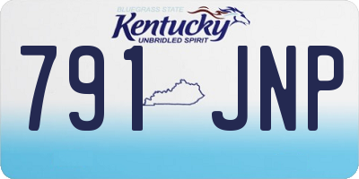 KY license plate 791JNP