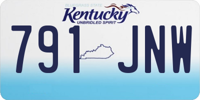 KY license plate 791JNW