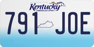 KY license plate 791JOE