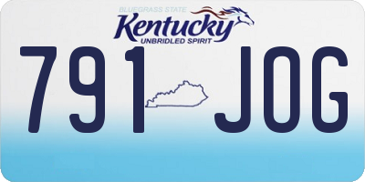 KY license plate 791JOG