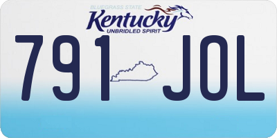 KY license plate 791JOL
