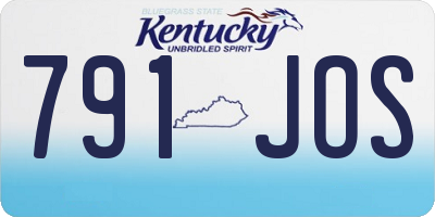 KY license plate 791JOS