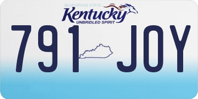 KY license plate 791JOY