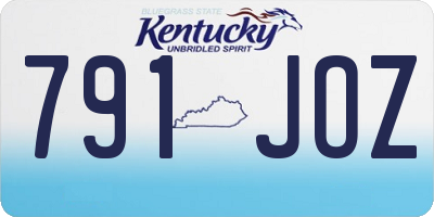 KY license plate 791JOZ