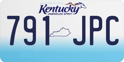 KY license plate 791JPC